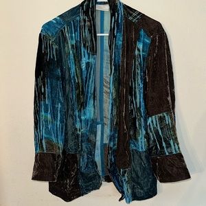 Chico's Multicolor Velvet Blazer